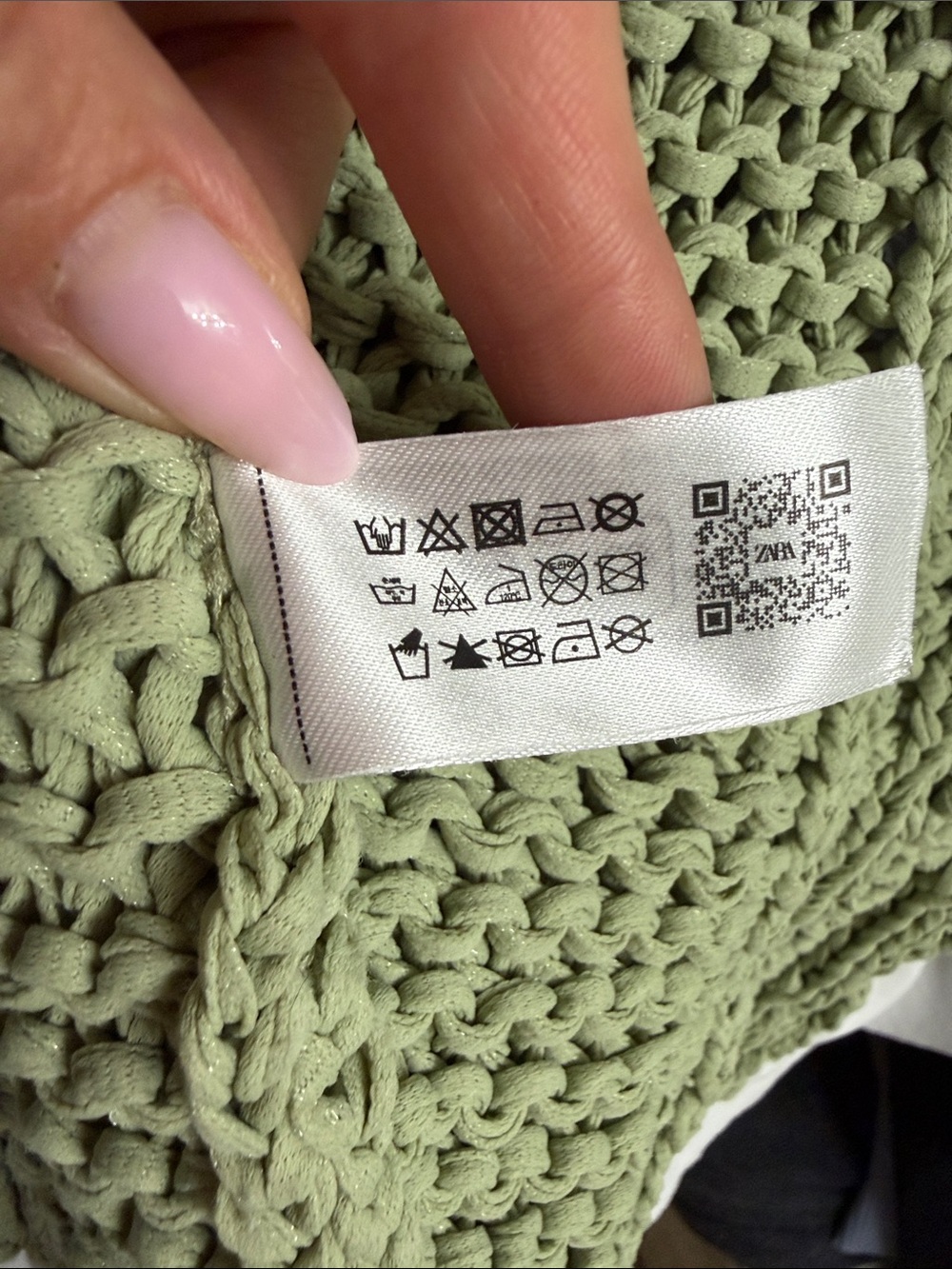 Zara Light Sage Green Cable Knit Cropped Cardigan - Picture 10 of 12